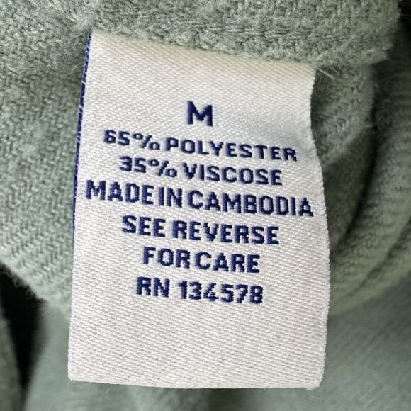 Vineyard Vines Brushed Twill Shirt Jacket Size M Green Oversized Shacket - Picture 6 of 7